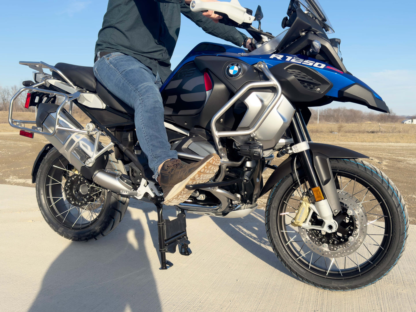 High quality BMW motorcycle highway pegs for BMW R1250GSA.