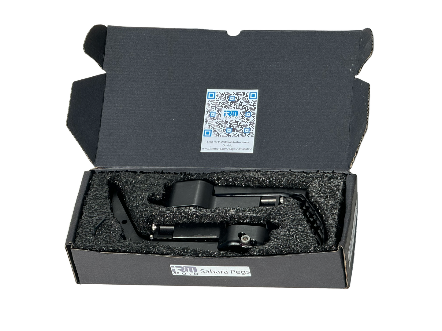 Sleek and comfortable BMW motorcycle highway pegs. BMW R1200 RT highway peg foot rest.