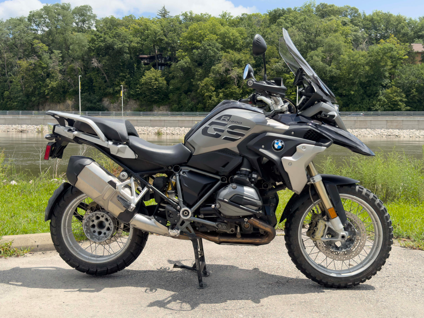 Premium Gemini 1200 footrest accessory custom-fit for BMW R1200GS, delivering superior grip and style.