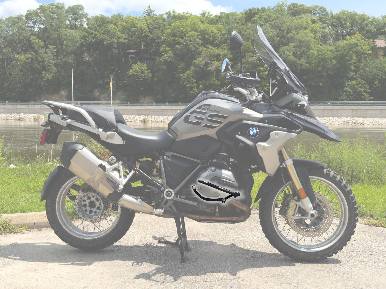 Gemini 1200 highway pegs foot rest for BMW R1200GS – engineered for durability and enhanced touring comfort.
