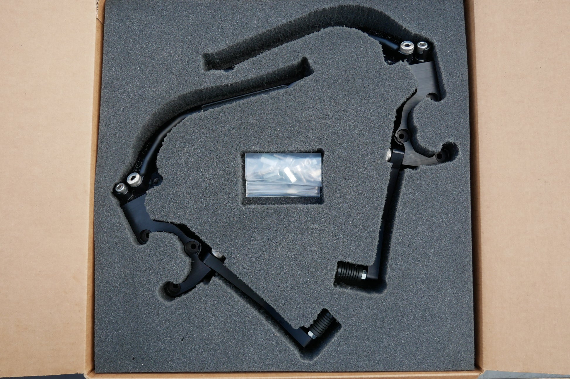 Premium IRM Moto Gemini 1250 highway pegs, perfect fit for BMW R1250GS.